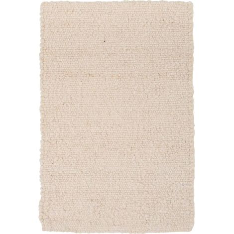 Tapis Effet Laine "Volna" 60x90cm Ivoire