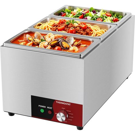 Bain Marie Électrique 3 Bacs Chauffe-Plat1000W  Cuisson au Bain-Marie (1/5)