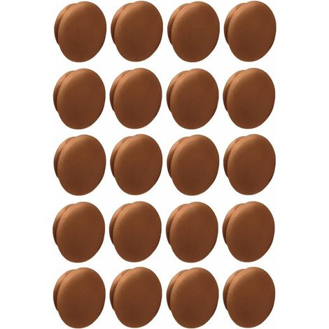 Lot de 20 bouchons en plastique marron 10mm x 13mm – Cache-vis universels pour protection de vis et trous – Pour bois dur