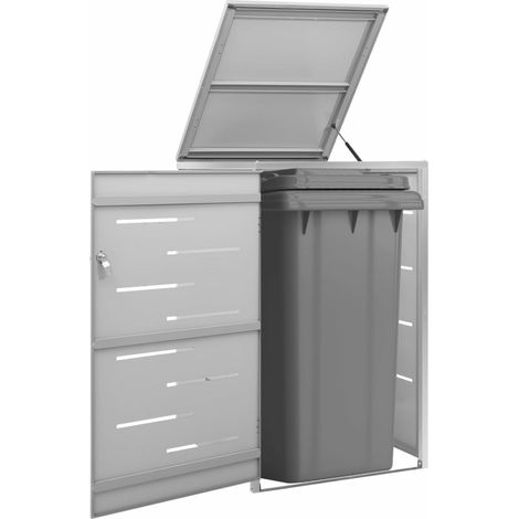 vidaXL Abri pour poubelle 69x77,5x115 cm Inox (1/5)