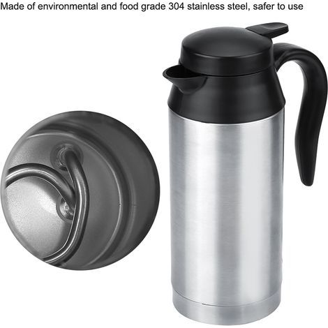 Tasse chauffante électrique 12V 750ml pour voiture - Mug isotherme pour café et thé (1/5)