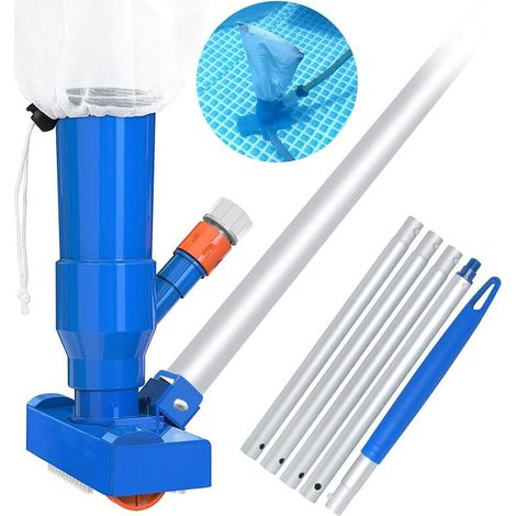 Aspiradora portátil ULISEM para piscinas elevadas con manguera flexible y cabezal de limpieza ergonómico. (1/5)