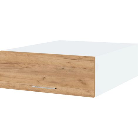 Meuble haut grande profondeur de cuisine Bellissi Chene 1 porte relevable L 80 cm - Porte avec poignée apparente Décor chêne brut (1/5)
