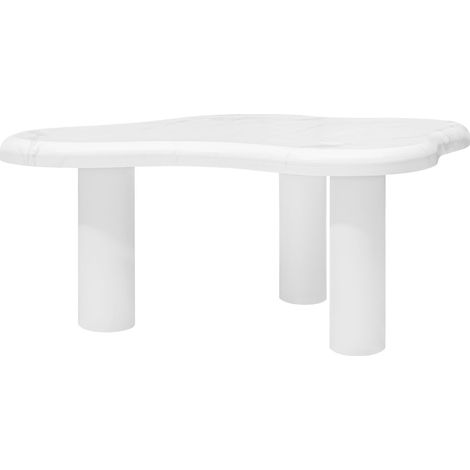 TABLE Design Nuage Inspiré Plateau en Fibre de Bois Blanc 90.80 x 62.50 x 40.00 cm