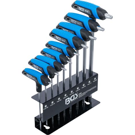 Juego de llaves Torx BGS mango T acero 9 piezas metálicas (1/4)