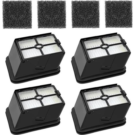 HEPA Filtre Pièce de rechange pour Rowenta X-Clean 4 / X-Clean 5 aspirateur Accessoires pour filtre, lavable et réutilisable, 4 Pièces (Non compatible avec X-Clean 10) (1/4)