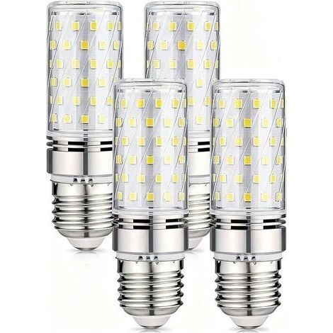 Ampoule LED E27 Blanc Froid 6000K 1600LM, 16W Ampoules LED Équivalent 150W Lampe Halogène, AC 220-240V, Non-dimmable, Gros culot à vis E27 Maïs LED, Lot de 4 [Classe énergétique F] (1/4)