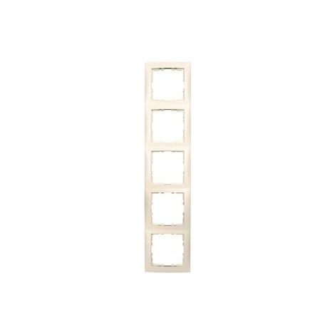 Berker cadre de finition 5 postes S.1 blanc polaire brillant