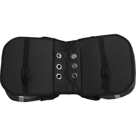 Sacoche arrière de vélo en tissu Oxford 25L imperméable, sacoche de selle pour VTT et vélo de route, noire (1/5)