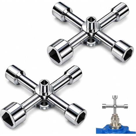 2 Pcs Clé Triangulaire pour Poubelle 5 Dimensions Intérieures 7/10/12/13/18 Mm, Clé Triangulaire pour Poubelles, Coffrets Électriques, Compteurs Eau/Gaz, Armoires et Installations Techniques (1/5)
