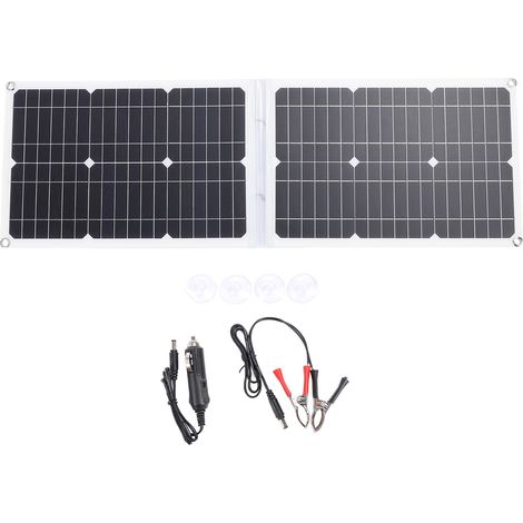 Ortviai Panneau Solaire Pliable 40 W avec 2 USB, 1 USB-C et 1 sortie DC – Silicium Monocristallin pour Camping et Randonnée (1/5)