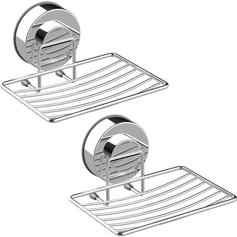 Porta sapone a forma di tazza. Porta sapone e spugna extra robusto, realizzato in acciaio inox 304. Per doccia, bagno e lavello della cucina. Non è necessaria la foratura. (1/5)