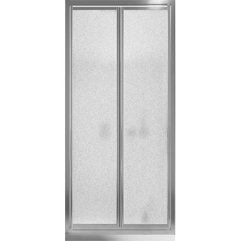 Porta Doccia 2 Ante Battenti in Cristallo Opaco 4mm H185 Fosterberg Skagen 70 cm (1/3)