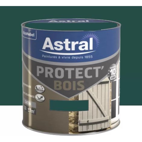 Peinture Bois ASTRAL Protect'Bois Vert Potager 0,5 L (1/4)