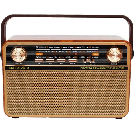 Kleiner wiederaufladbarer Bluetooth-Lautsprecher, tragbares Kurzwellenradio mit Wechselstrom, Steuerradio, Lautsprecher (1/5)