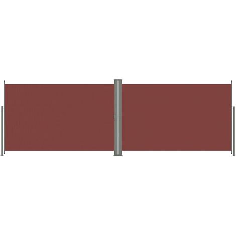 Auvent paravent store brise-vue latéral rétractable de patio jardin terrasse balcon protection visuelle écran 200 x 600 cm marron