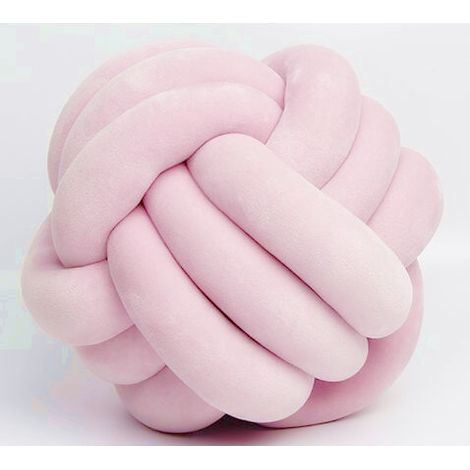 Coussin rond en peluche, décoration pour chambre d'enfant, jouet anti-stress en peluche (rose) (1/5)
