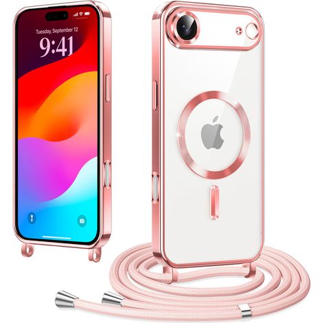 Custodia per iPhone Air, Electro MagSafe, rosa + cordino (1/5)