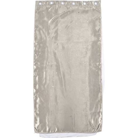 Rideau en polyester naturel respirant anti-lumière pour chambre, salon ou salle de classe, couleur crème (1/5)