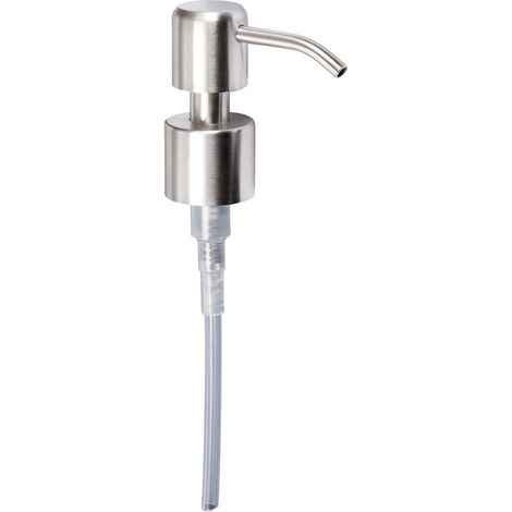 Pompe à savon, en acier inoxydable, pour bouteille de filetage de 22 mm, finition brossée (1/5)