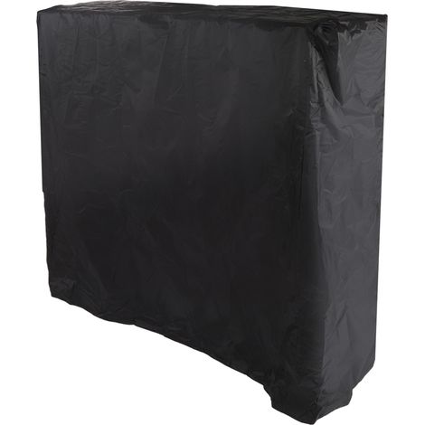 Housse de table de ping-pong noire avec fermeture éclair, revêtement argenté, imperméable et anti-poussière, pour terrasse, 155 x 75 x 150 cm