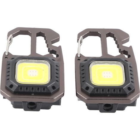 Lot de 2 mini lampes porte-clés USB W5138, lampes de travail COB haute luminosité, lampes de camping portables multifonctionnelles, lampes de secours (1/5)