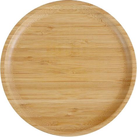 Assiettes Réutilisables en Bambou Rondes, Plates, Vaisselle Décoration en Bois (1/3)