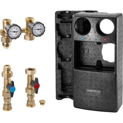 Oventrop Regumat S-180 Station DN 25 mit integriertemWMZ-Einbauset,ohne Pumpe (1/4)