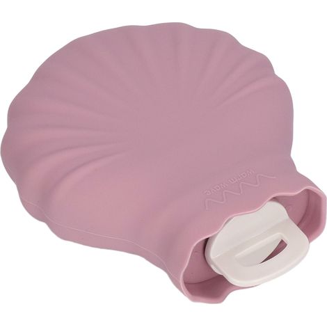 Bouillotte coquillage en silicone 300ml avec housse en peluche certifiée CE/ROHS, chaufferette rechargeable anti-fuite, pochette d'eau chaude/froide, personnage mignon, antichoc (livrée sans liquide) (1/5)