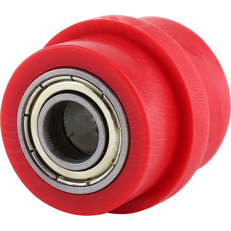 Tendicatena a rulli da 8 mm/10 mm per moto da strada, ATV, M=8 mm, L=10 mm (L-rosso).