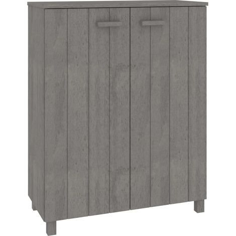 Scarpiera mobiletto portascarpe mobiletto portaoggetti per ingresso/corridoio/soggiorno colore chiaro 85 x 40 x 108 cm pino massiccio grigio 020021863