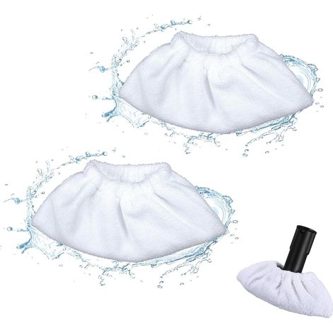Nettoyage à la vapeur en microfibre pour la buse manuelle, ensemble de chiffons éponge, housse en coton éponge, compatible avec la plupart des Nettoyeur à vapeur (2PCS) (1/5)