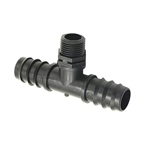 10 Stück männlich 1/2 bis 25 mm gekerbte Schlauch-T-Anschlüsse Wasserverteiler 2-Wege für Gartenschlauch Wasserverteiler-Anschluss langlebig (Farbe: 1I2 bis 25 mm)  - Crezuo