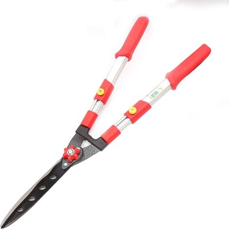 1 Cisaille à Haies Lame 255mm Poignées Télescopiques 68-87cm Coupe 8mm Jardin