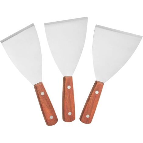 Spatule Cuisine, Spatule Plancha Pour La Restauration/Cuisine/Nettoyage, Idéal Pour Le Steak a L'Intérieur Et a L'Extérieur (Paquet de 3) (1/4)