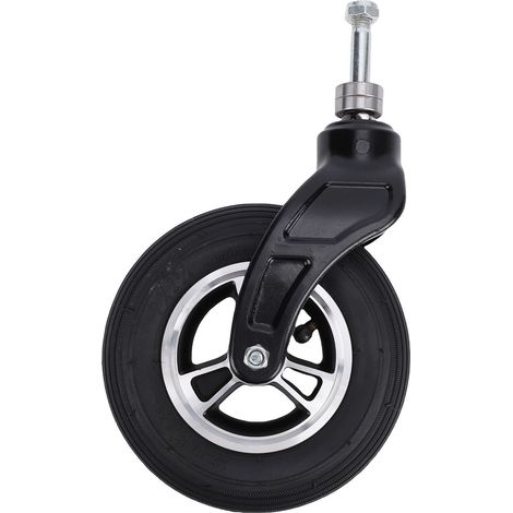 Roulette de 7 pouces, moyeu en alliage d'aluminium, forte charge, caoutchouc gonflable antidérapant pour chariots (1/5)