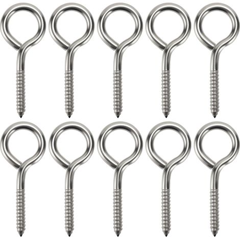 10 Pièces M6 x 80mm Vis à Oeillet INOX, Boulons à œIllet à Visser (1/5)