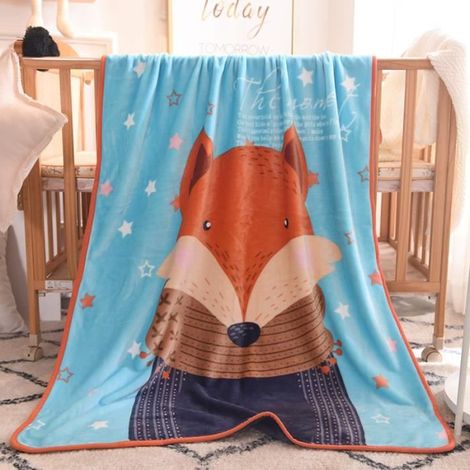 1 pièce Couverture peluche douce, chaude et moelleuse pour enfant ou adulte, 100 x 140 cm, idéale berceau canapé lit (1/4)
