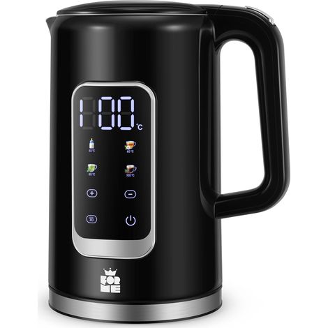 Bouilloire Electrique Inox 1,7L Contrôle de Température Réglable 40-100°C I LED Affichage de la Température I Fonction de Maintien au Chaud I Protection Anti-ébullition I Théière Sans BPA (1/5)