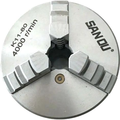 Mandrin à 3 mors, acier à haute résistance, usinage de précision, 80mm (1/2)