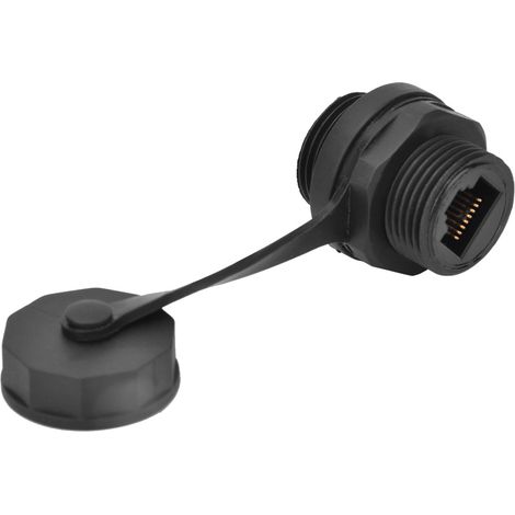 Connecteur femelle RJ45 étanche IP67 pour câble réseau CAT5/6 (boîtier à 2 noyaux) (1/5)