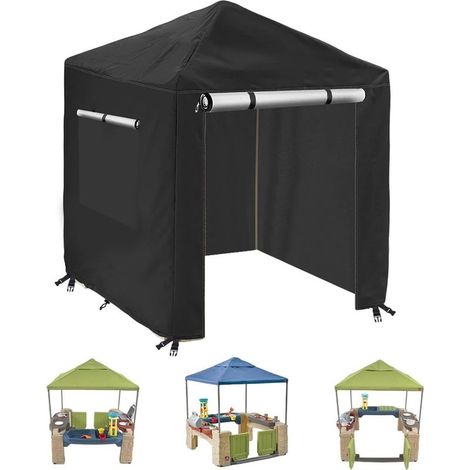 Bache Cabane de Jardin pour Enfant, Housse d'Extérieur Imperméable 210D, Couverture de Protection Coupe Vent, 142x142x153cm, Coins Pointus (1/5)