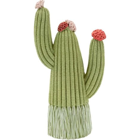 Scultura decorativa in resina multicolore, 10,5x6,5x20,5 cm – Cactus (1/5)