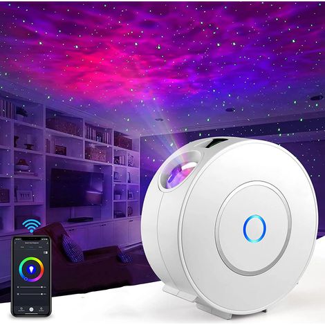 MINKUROW Alexa Proiettore Led Cielo Stellato, Proiettore Stelle Led Galaxy Smart 3d Con App/Controllo Vocale, Timer, Compatibile Con Alexa/Assistente Google, Adatto Per Camerette Home Theater (1/5)