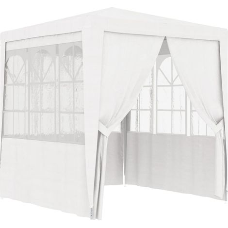 Tente de réception Tonnelle de Jardin - Rapide à Installer avec parois latérales 2x2 m Blanc 90 g/m² BV542247 - BonneVie (1/5)