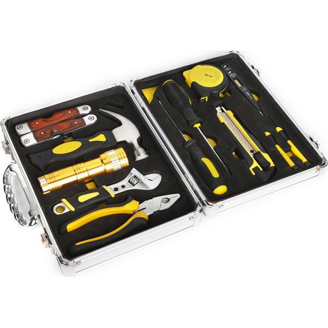 FIXMANM MT15 Reparaturwerkzeugset – Heimwerker-Set mit Aufbewahrungsbox, 15-teiliges Handwerkzeugset (1/5)