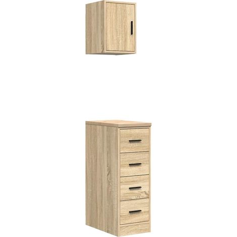 Maison Exclusive - Armadi da Garage 2 pz Rovere Sonoma in Legno Multistrato