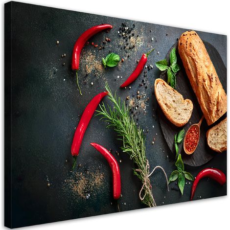 Tableau déco Épices de cuisine alimentaires 100x70 (1/5)