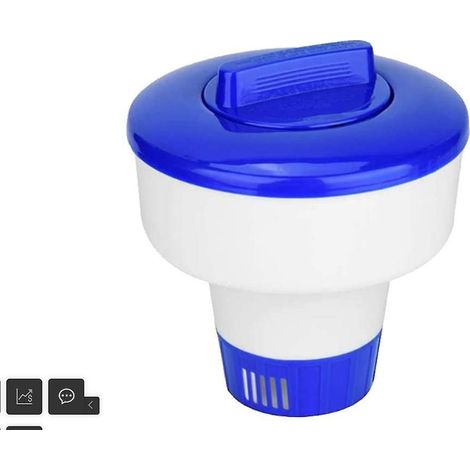 Schwimmender Chlorspender, kompatibel mit Chlortabletten für Schwimmbäder, Bromtabletten für Whirlpools und verwendbar als Chlorspender für Pool- oder Whirlpool-Reinigerroboter.