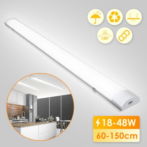 Wolketon LED Feuchtraumleuchte Feuchtraumlampe Neutralweiß 150 cm Werkstatt IP65